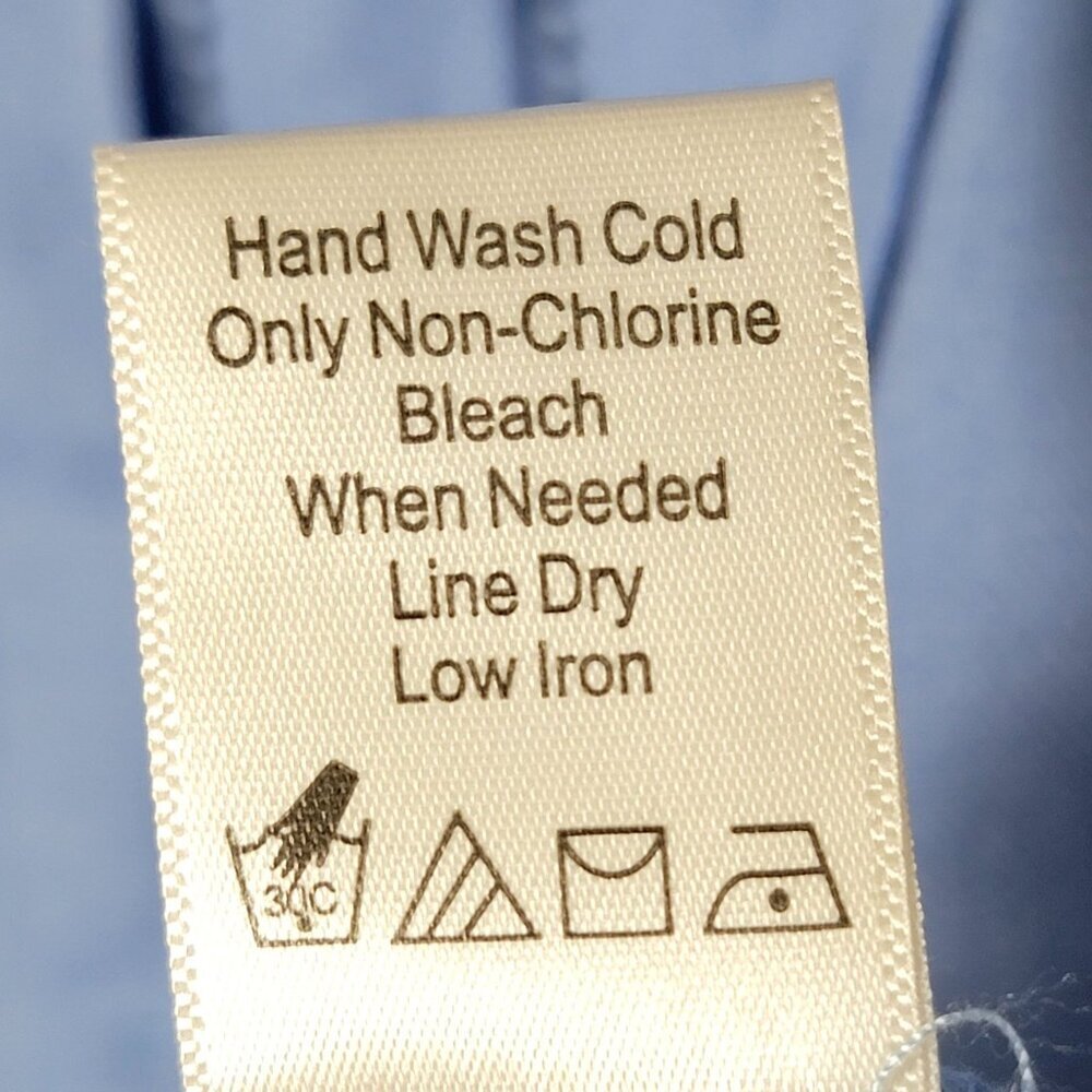 Coldwater Creek Womens Blue Linen Boho Pintuck 3/4 Sleeves Button Front Top M - Picture 10 of 10